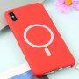Silikonový etui z MagSafe za iPhone XR - rdeče
