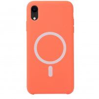 Silikonový etui z MagSafe za iPhone XR - oranžna