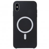 Silikonový etui z MagSafe za iPhone XS Max - črna