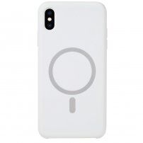Silikonový etui z MagSafe za iPhone XS Max - bela