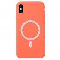 Silikonový etui z MagSafe za iPhone XS Max - oranžna