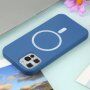 Silikonový etui z MagSafe za iPhone 11 Pro Max - modro