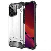 Super trpežna prevleka "Armor" za iPhone 13 Pro - srebro