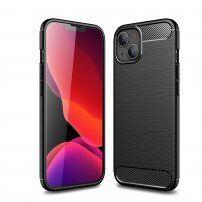 Odporen etui z brušeno teksturo za iPhone 13 - črna