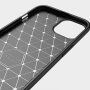 Odporen etui z brušeno teksturo za iPhone 13 - črna