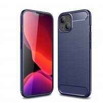 Odporen etui z brušeno teksturo za iPhone 13 mini - modro