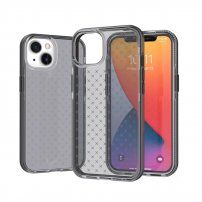 Zaščiten, prozoren etui z vzorcem za iPhone 13 - črna