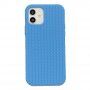 Silikonski ovitek s pletenim vzorcem za iPhone 13 Pro Max - modro