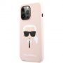 Karl Lagerfeld Karl Head silikonski ovitek za iPhone 13 Pro Max - svetlo roza