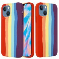 Silikonski pokrov za iPhone 13 mini - mavrica