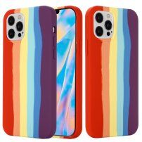 Silikonski pokrov za iPhone 13 Pro Max - mavrica
