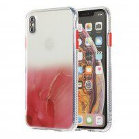 Marmorni ovitek trpežen proti praskam iPhone XS Max - rdeče