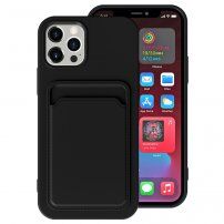 Etui z žepkom za kartice za iPhone 13 Pro Max - črna