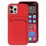Etui z žepkom za kartice za iPhone 13 Pro Max - rdeče
