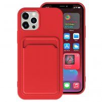 Etui z žepkom za kartice za iPhone 12 - rdeče