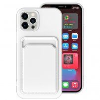 Etui z žepkom za kartice za iPhone 13 Pro - bela
