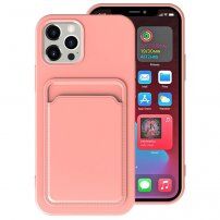 Etui z žepkom za kartice za iPhone 12 - roza