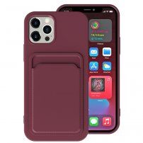 Etui z žepkom za kartice za iPhone 13 Pro Max - vinsko