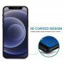 Kaljeno Anti-Spy 3D steklo za iPhone 12 mini - črna