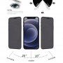Kaljeno Anti-Spy 3D steklo za iPhone 12 mini - črna