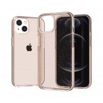 Prozoren ovitek z bleščicami za iPhone 13 mini - zlati