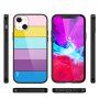 NXE večbarvni etui s stekleno hrbtno stranjo za iPhone 13 mini - pastelni