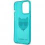 Karl Lagerfeld Choupette Head ovitek za iPhone 13 Pro Max - turkizna