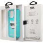 Karl Lagerfeld Choupette Head ovitek za iPhone 13 Pro Max - turkizna