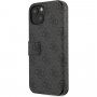 Guess 4G Metal Logo flip ovitek za iPhone 13 - siva