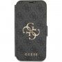 Guess 4G Metal Logo flip ovitek za iPhone 13 Pro - siva