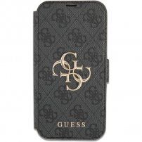 Guess 4G Metal Logo flip ovitek za iPhone 13 Pro - siva