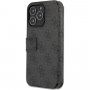 Guess 4G Metal Logo flip ovitek za iPhone 13 Pro - siva