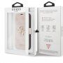 Guess 4G Metal Logo flip ovitek za iPhone 13 - roza