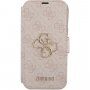 Guess 4G Metal Logo flip ovitek za iPhone 13 Pro - roza