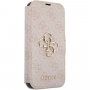 Guess 4G Metal Logo flip ovitek za iPhone 13 Pro - roza