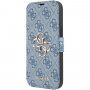 Guess 4G Metal Logo flip ovitek za iPhone 13 Pro - modro