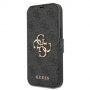 Guess 4G Metal Logo flip ovitek za iPhone 13 Pro - siva