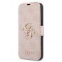 Guess 4G Metal Logo flip ovitek za iPhone 13 Pro - roza