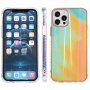 Odporen, zaščitni ovitek z vzorcem vodnih barv za iPhone 13 Pro Max - rumena
