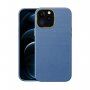 Odporen etui s teksturo usnja za iPhone 13 - modro