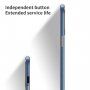 Odporen etui s teksturo usnja za iPhone 13 - modro