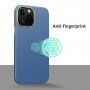 Odporen etui s teksturo usnja za iPhone 13 - modro