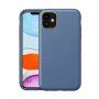 Odporen etui s teksturo usnja za iPhone 11 - modro