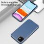 Odporen etui s teksturo usnja za iPhone 11 - modro