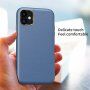 Odporen etui s teksturo usnja za iPhone 11 - modro