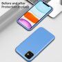 Odporen etui s teksturo usnja za iPhone 11 - svetlo modra