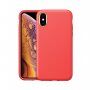 Odporen etui s teksturo usnja za iPhone X / XS - rdeče