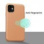 Odporen etui s teksturo usnja za iPhone 11 - svetlo rjava