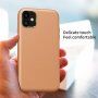 Odporen etui s teksturo usnja za iPhone 11 - svetlo rjava