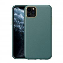 Odporen etui s teksturo usnja za iPhone 11 Pro - zelena